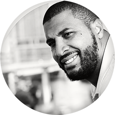 Daunte Culpepper, black-and-white portrait.